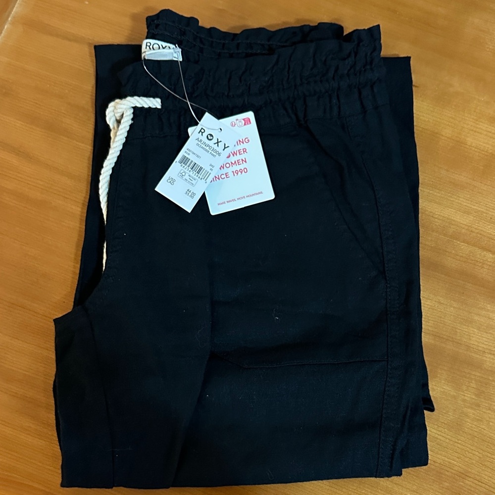 NWT Roxy Shoreline Linen Pants - Picture 2 of 2